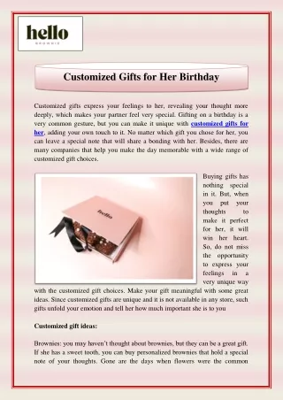 Customized Gifts for Her Birthday