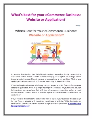what s best for your ecommerce business website