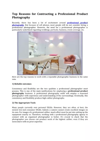 Top Reasons for Contracting a Professional Product Photography
