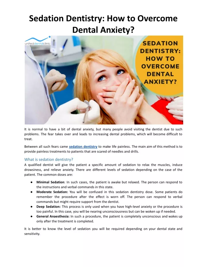 sedation dentistry how to overcome dental anxiety