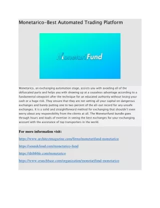 monetarico best automated trading platform