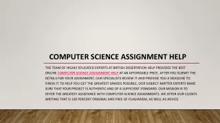 computer science assignment help