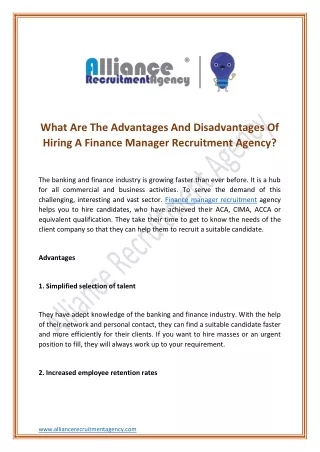 what are the advantages and disadvantages