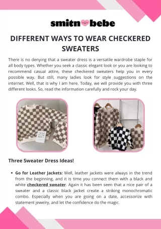 different ways to wear checkered sweaters