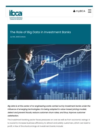 The Role of Big Data in Investment Banks-  IBCA
