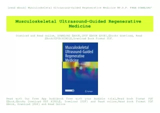 [read ebook] Musculoskeletal Ultrasound-Guided Regenerative Medicine #P.D.F. FREE DOWNLOAD^