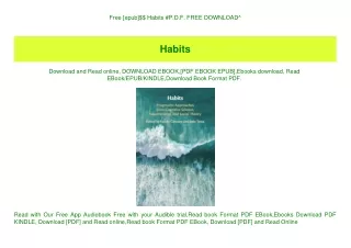 Free [epub]$$ Habits #P.D.F. FREE DOWNLOAD^