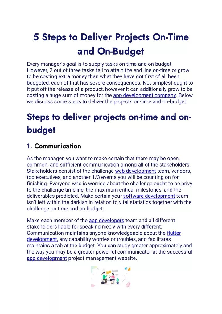 5 steps to deliver projects on 5 steps to deliver