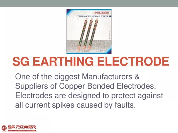 sg earthing electrode