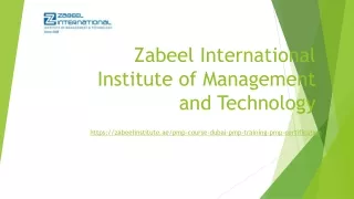 Pmp Course | Zabeelinstitute.ae