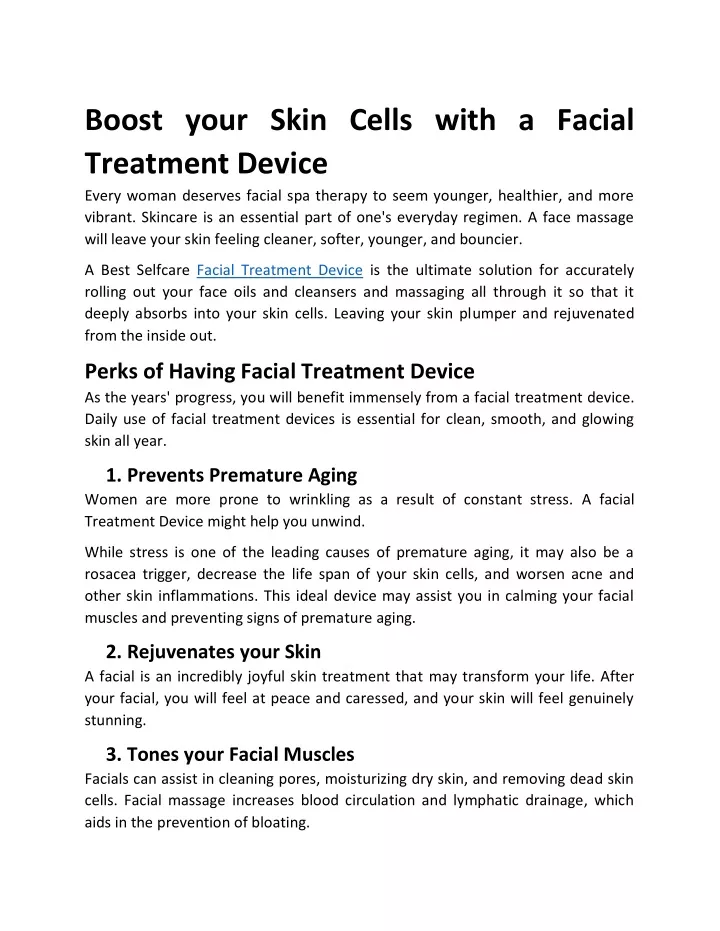 boost your skin cells with a facial treatment