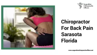 Chiropractor For Back Pain Sarasota Florida