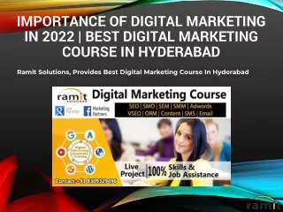 Importance of Digital Marketing In 2022  Best Digital Marketing Course In Hyderabad