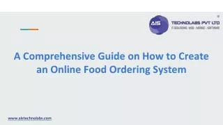 a comprehensive guide on how to create an online food ordering system