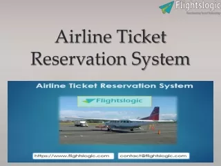airline ticket reservation system
