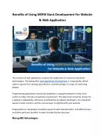 Benefits of Using MERN Stack Development For Website & Web Application - slide 1