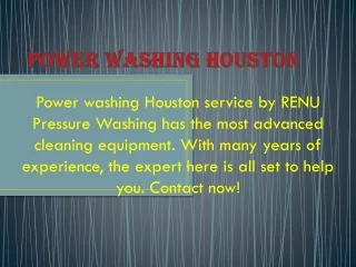 power washing houston