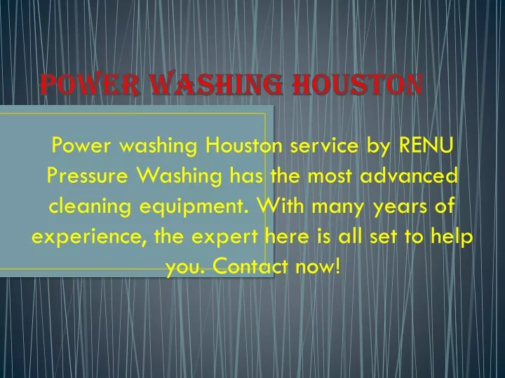 power washing houston