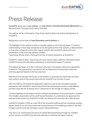 Press-Release-Webinar