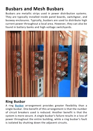 busbars and mesh busbars busbars are metallic
