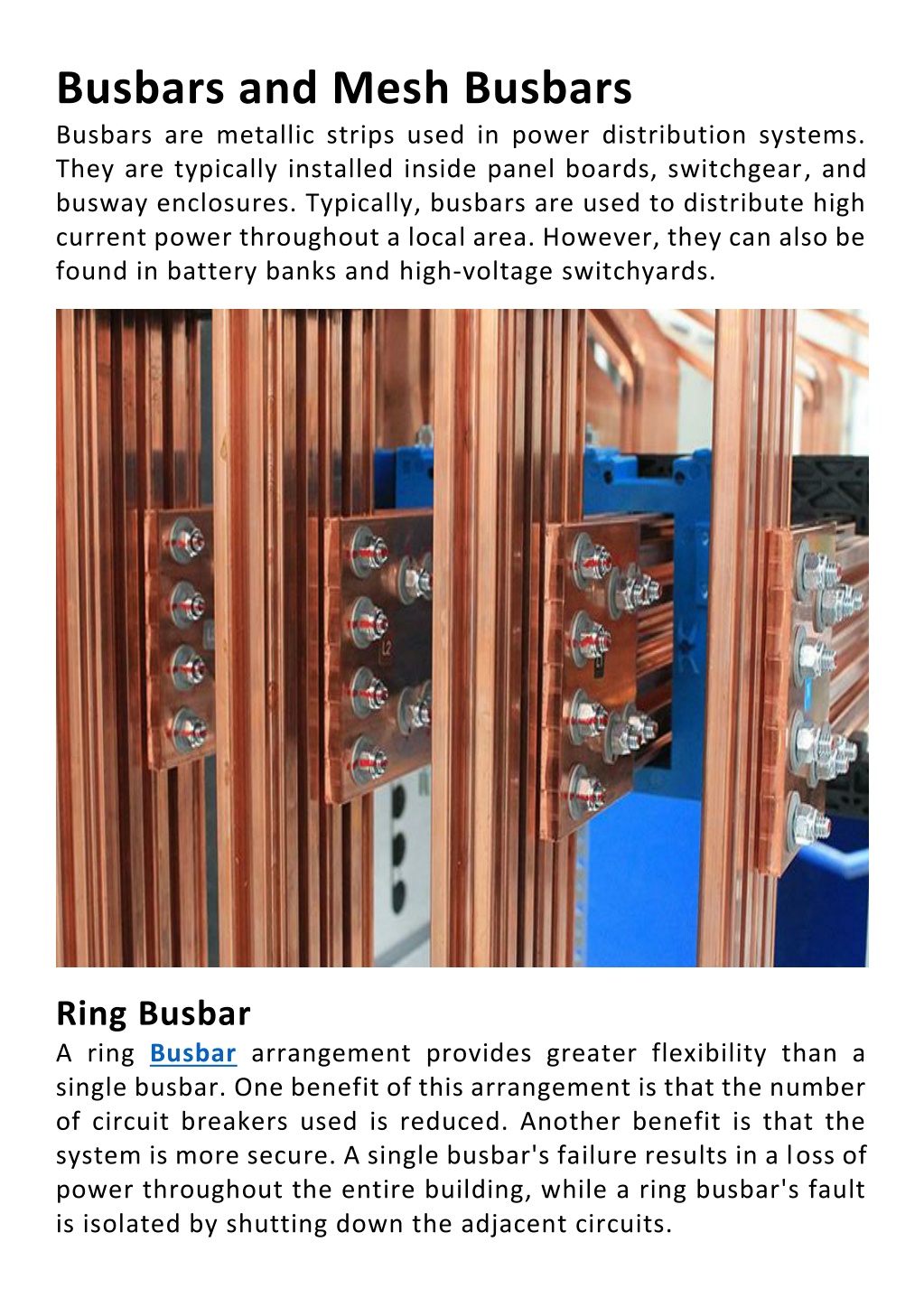 Busbars PPT - Busbars and Mesh Busbars PowerPoint Presentation, free download ...