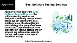 best software testing services