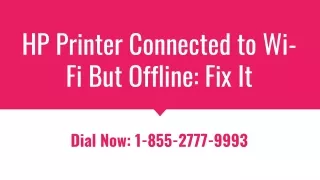 hp printer connected to wi fi but offline fix it