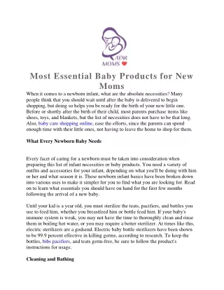 Most Essential Baby Products for New Moms
