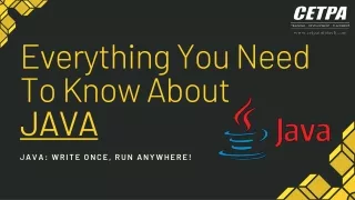 everything you need to know about java