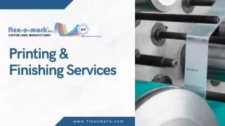 Printing & Finishing Services