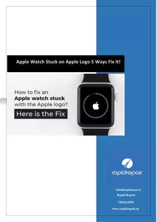 Apple Watch Stuck on Apple Logo? 5 Ways Fix It!