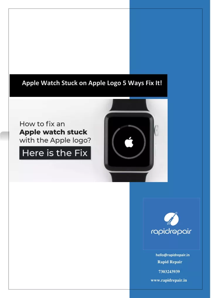 apple watch stuck on apple logo 5 ways fix it