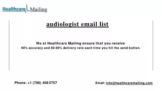 audiologist email list