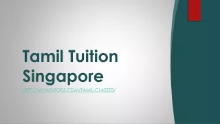 Tamil Tuition Singapore