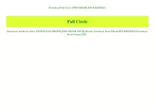 Download Full Circle {PDF EBOOK EPUB KINDLE}