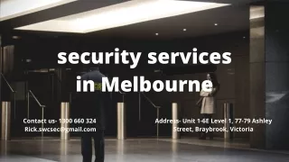 security services in Melbourne