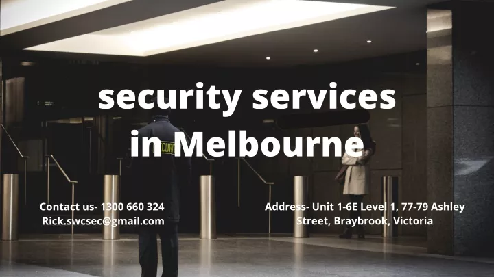security services in melbourne