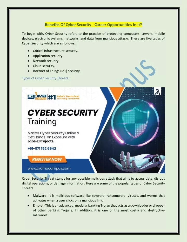 benefits of cyber security career opportunities