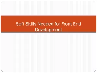 soft skills needed for front end development