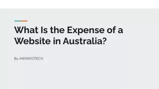 What Is the Expense of a Website in Australia