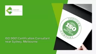 ISO 9001 Certification Consultant near Sydney, Melbourne