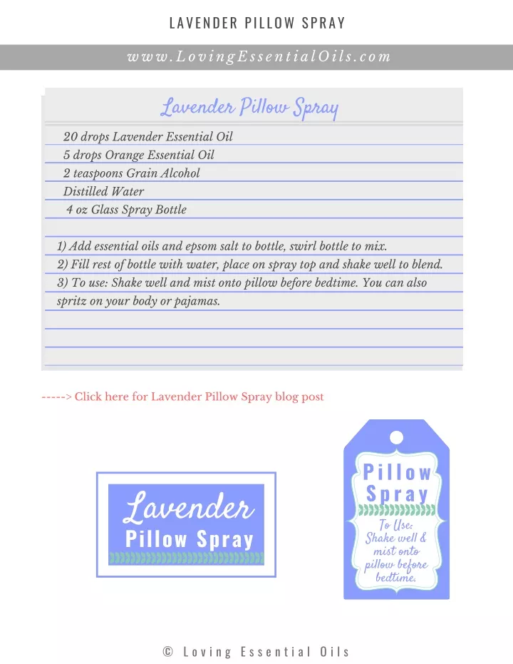 lavender pillow spray