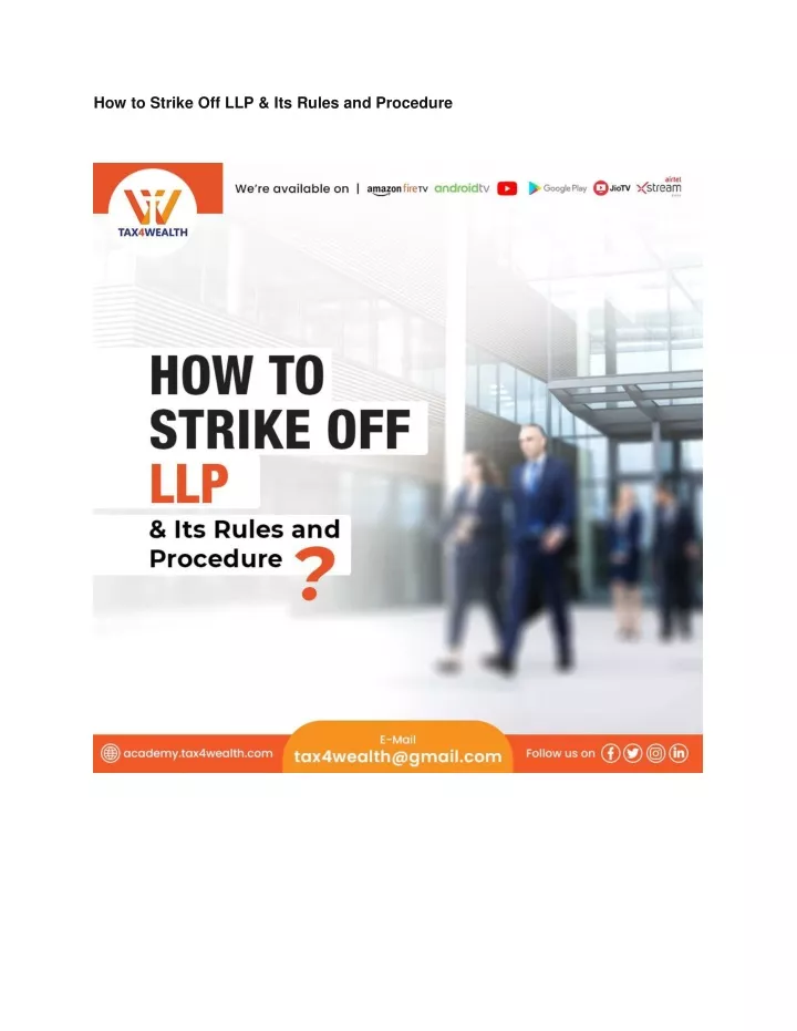 how to strike off llp its rules and procedure