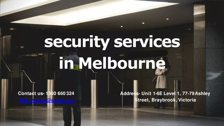 security services in melbourne