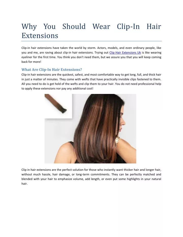 why you should wear clip in hair extensions
