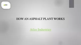 How an asphalt plant works - Batch asphalt plant