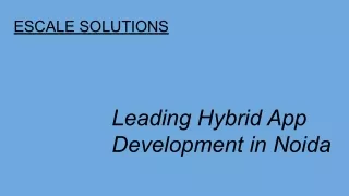 hybrid app development in noida - Escale Solutions