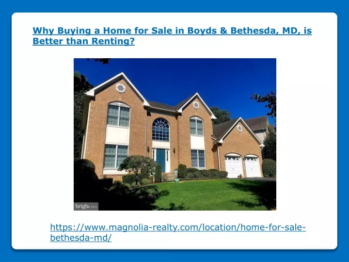 why buying a home for sale in boyds bethesda