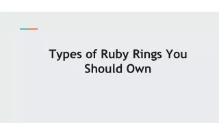 types of ruby rings you should own