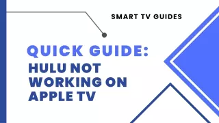 Quick Guide: Hulu Not Working on Apple TV |  1-888-270-6412